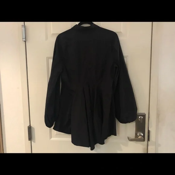 Free People Shirt Drop Waist Button Dress Sz M - Picture 8 of 11